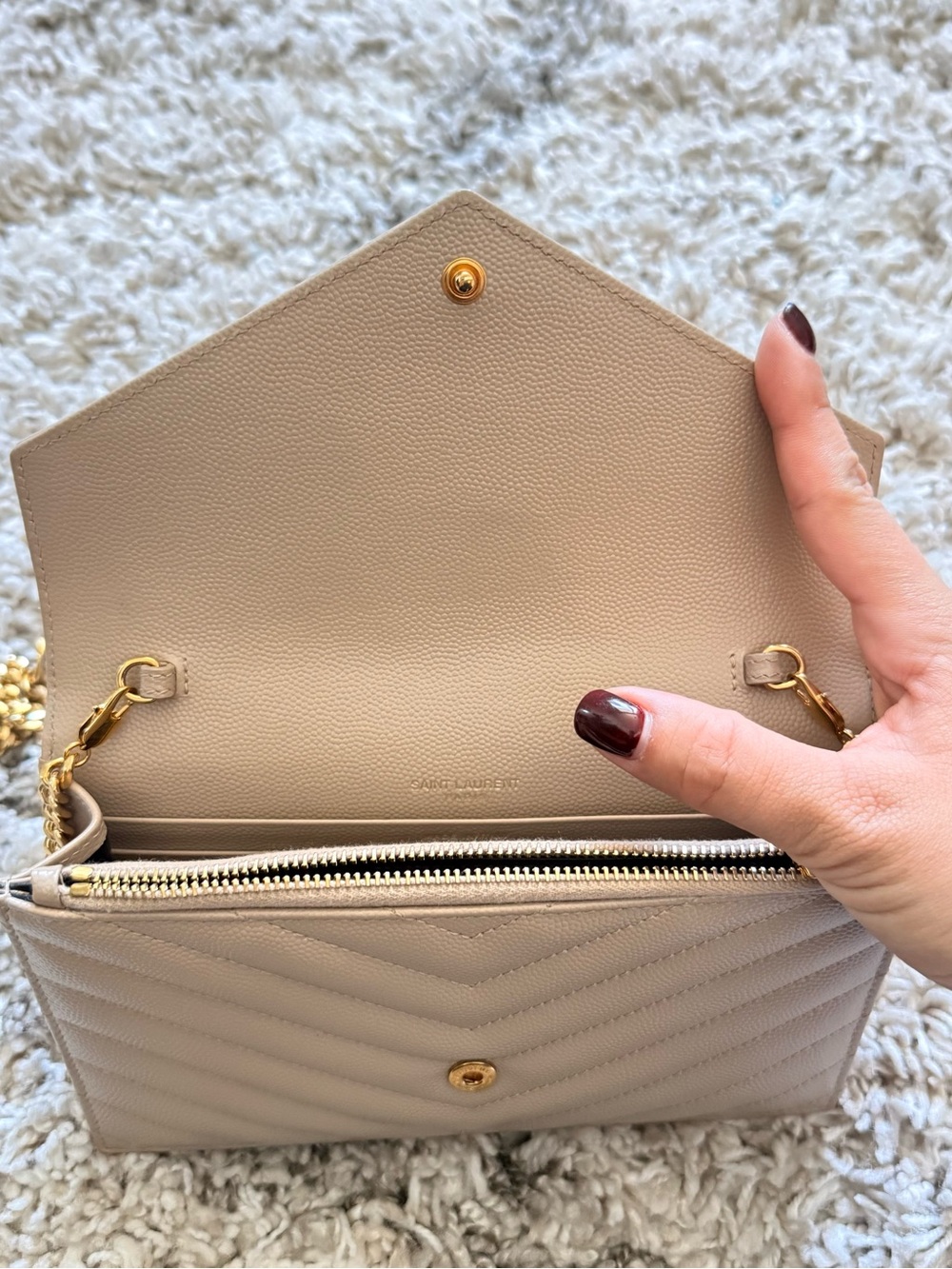 Saint Laurent Leather Chain Crossbody - Picture 6 of 16